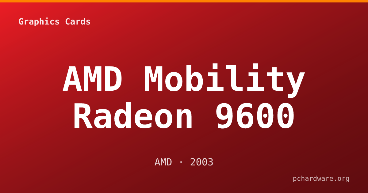 AMD Mobility Radeon 9600 card