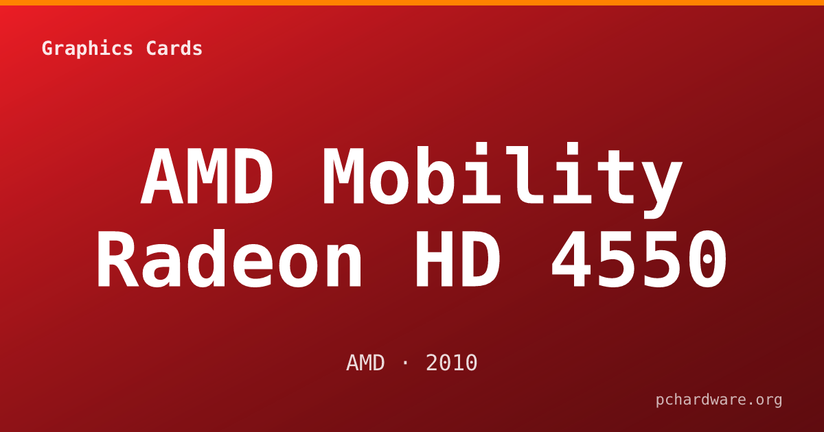 AMD Mobility Radeon HD 4550 card