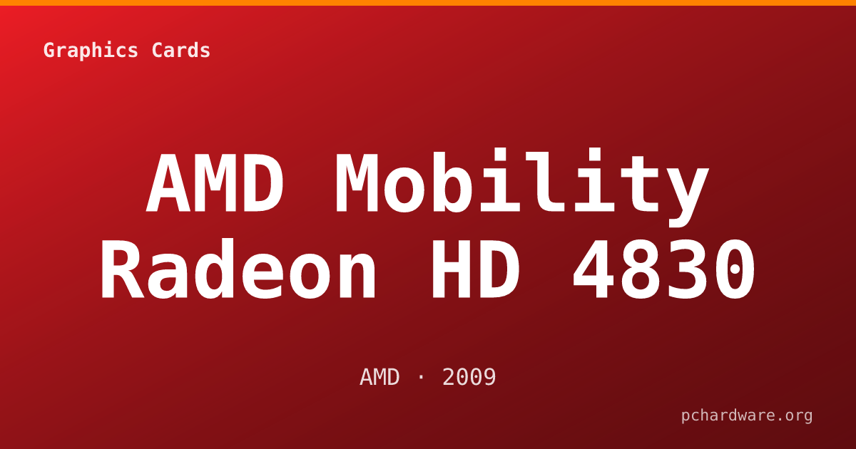 AMD Mobility Radeon HD 4830 card