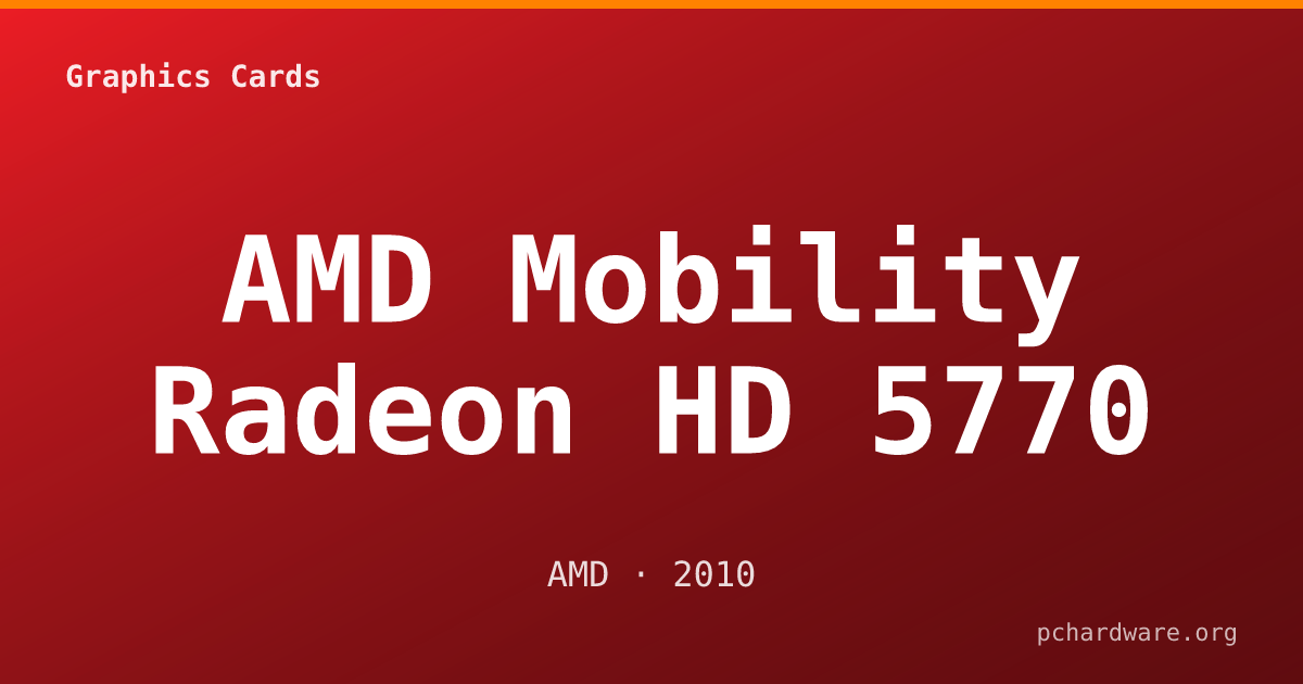 AMD Mobility Radeon HD 5770 card