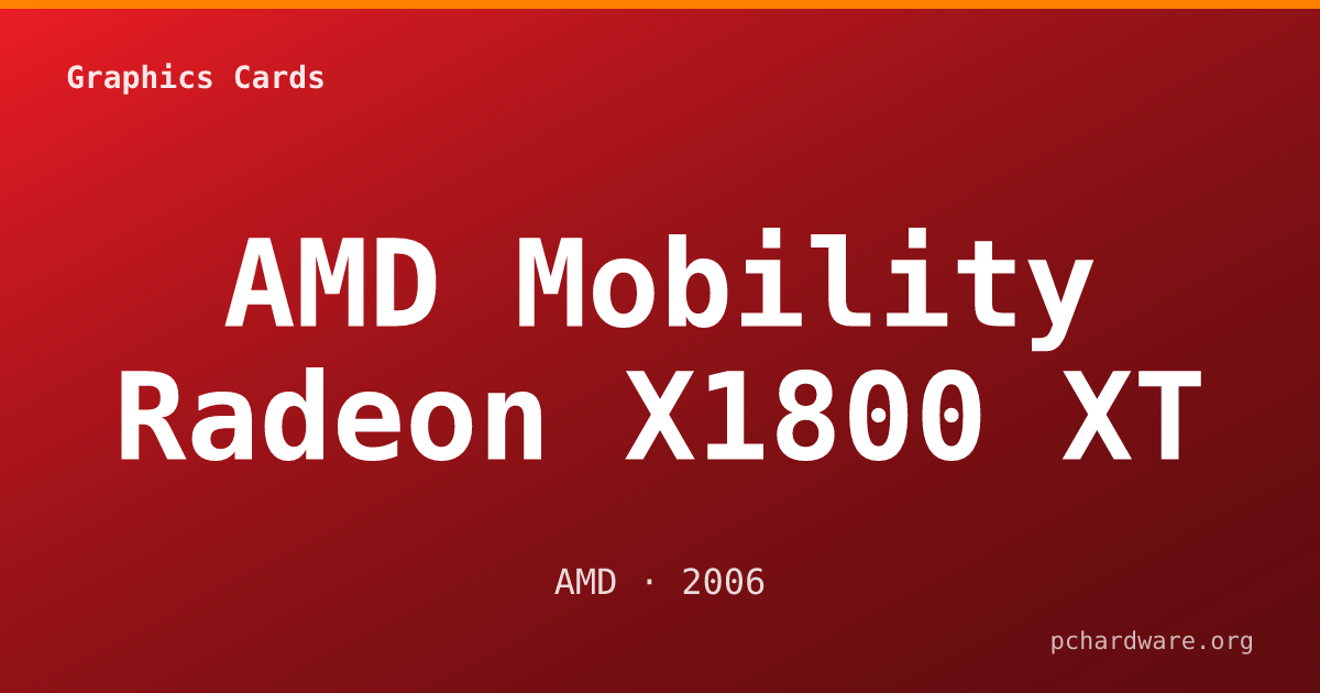 AMD Mobility Radeon X1800 XT card