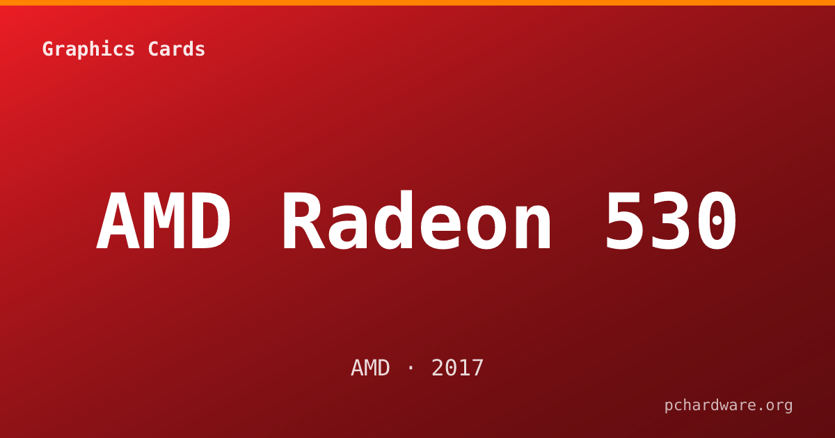 AMD Radeon 530 card
