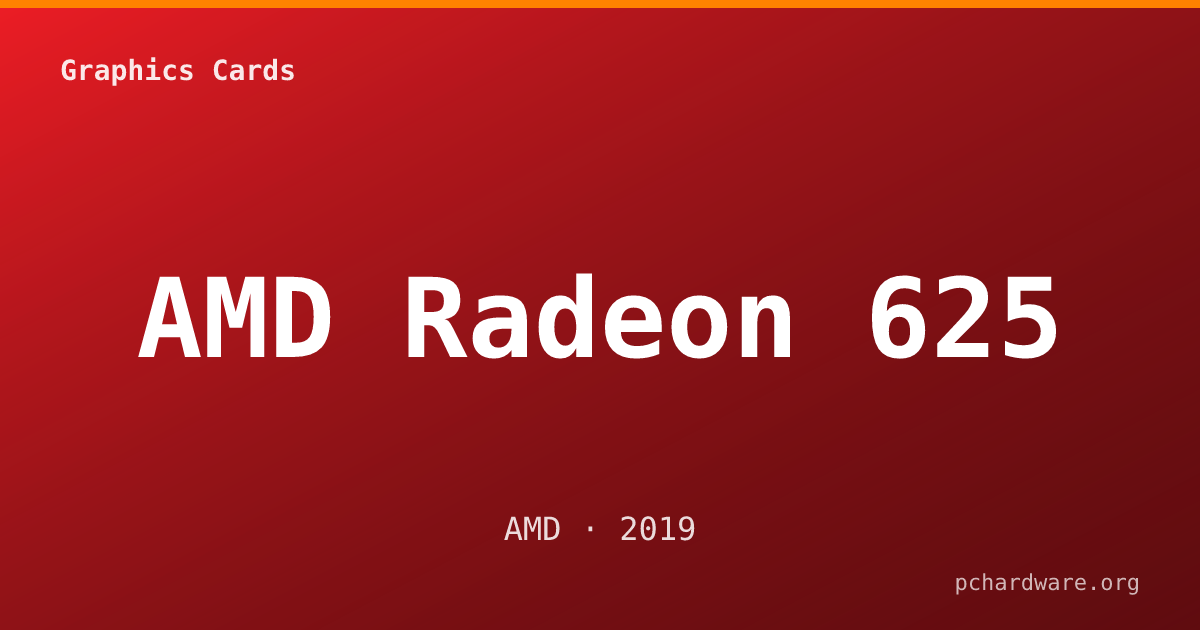 AMD Radeon 625 card