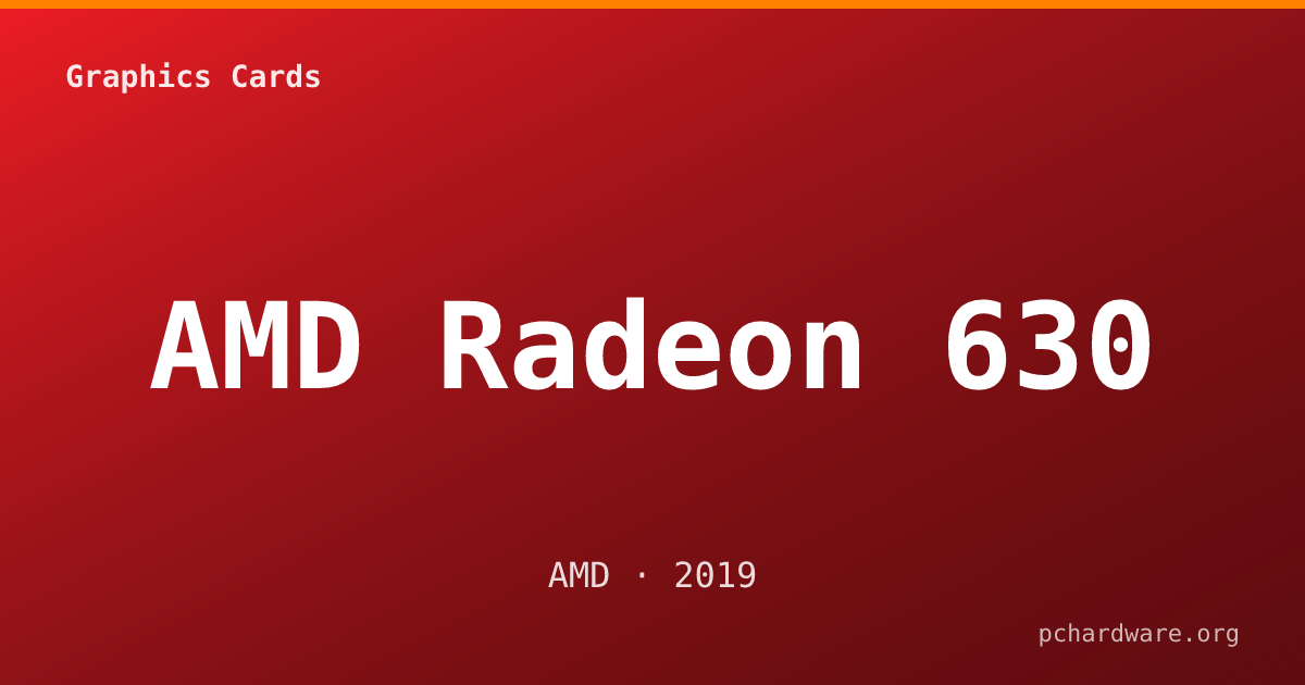 AMD Radeon 630 card