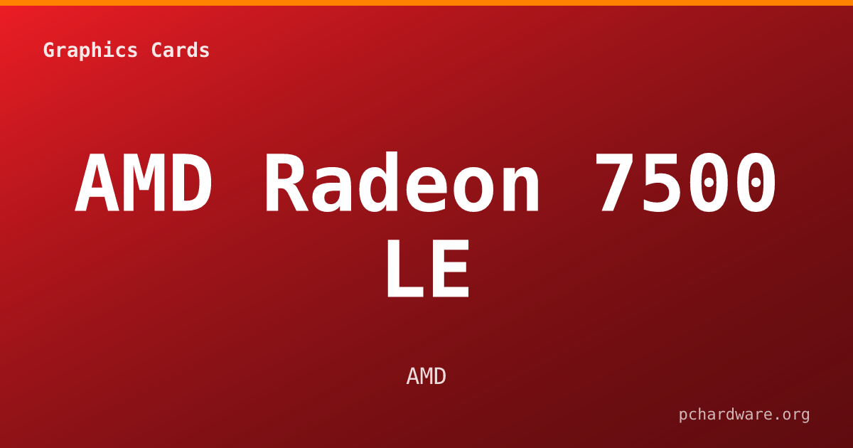 AMD Radeon 7500 LE card