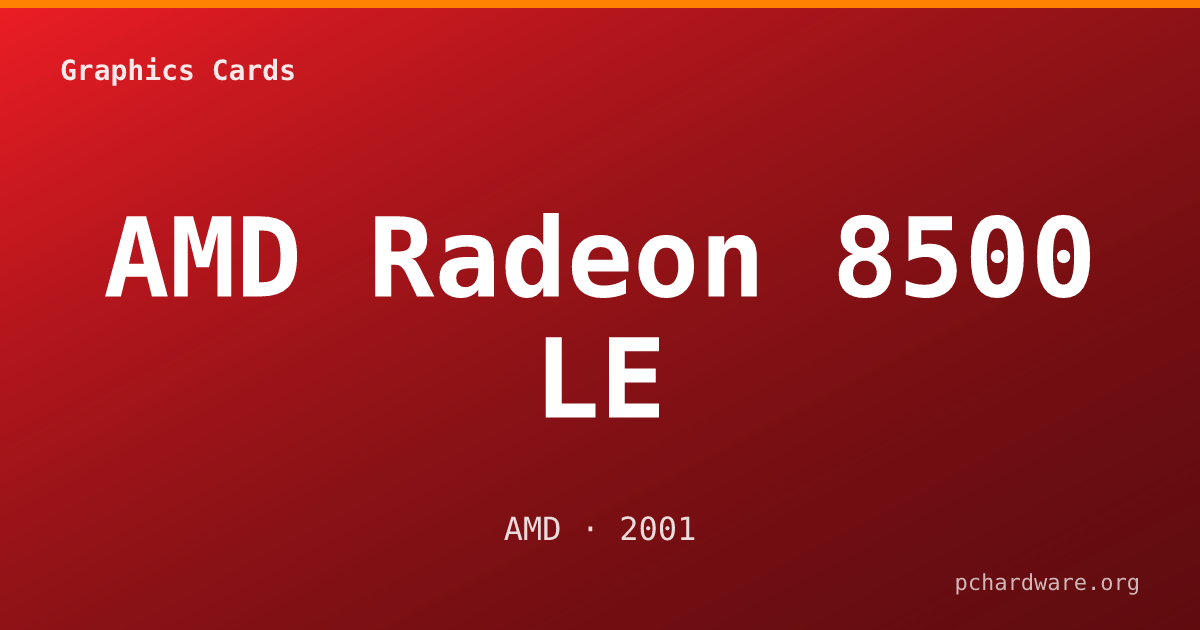AMD Radeon 8500 LE card