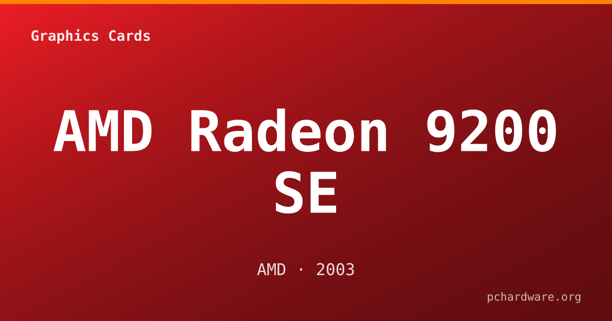 AMD Radeon 9200 SE card