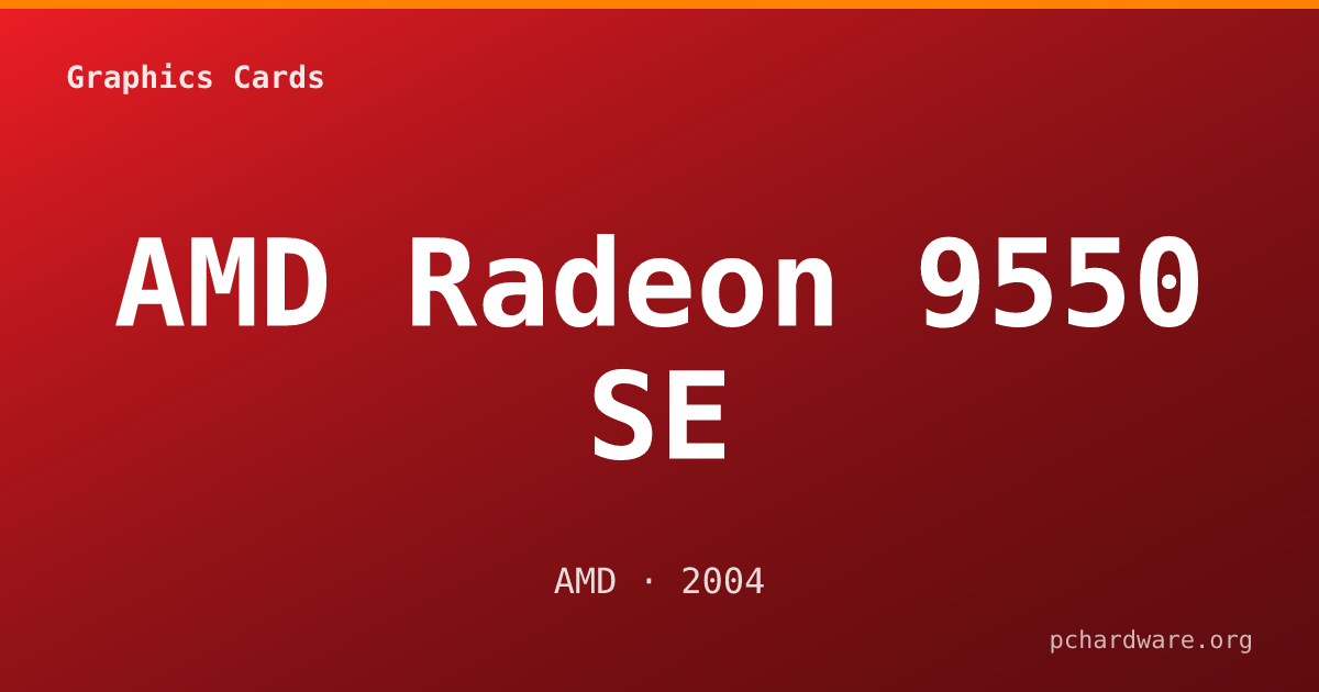 AMD Radeon 9550 SE card