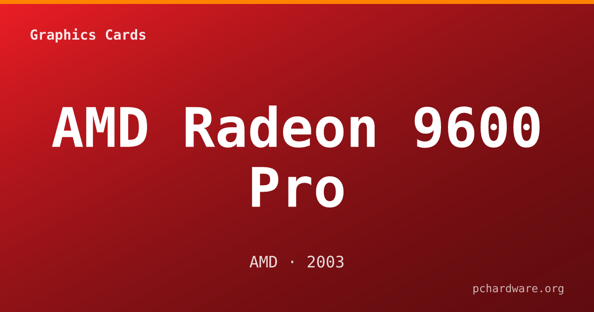 AMD Radeon 9600 Pro card