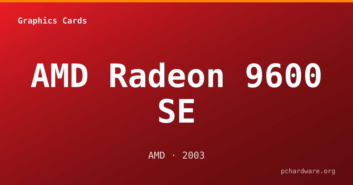 AMD Radeon 9600 SE card
