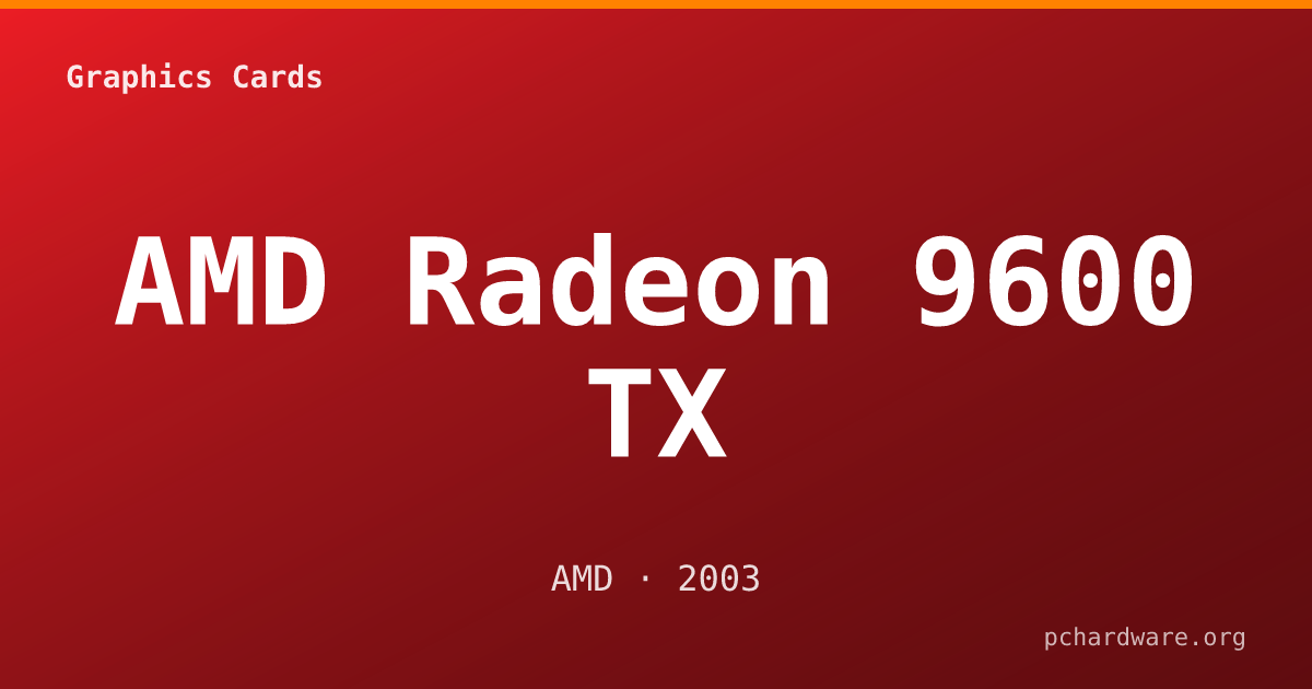 AMD Radeon 9600 TX card