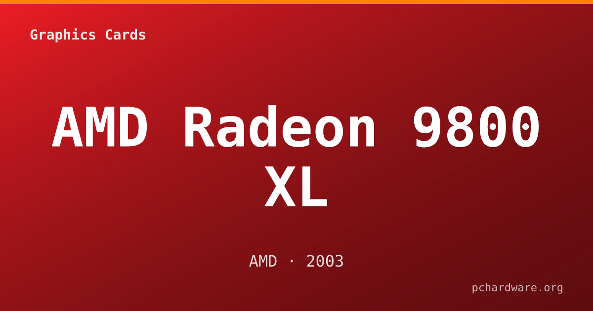 AMD Radeon 9800 XL card