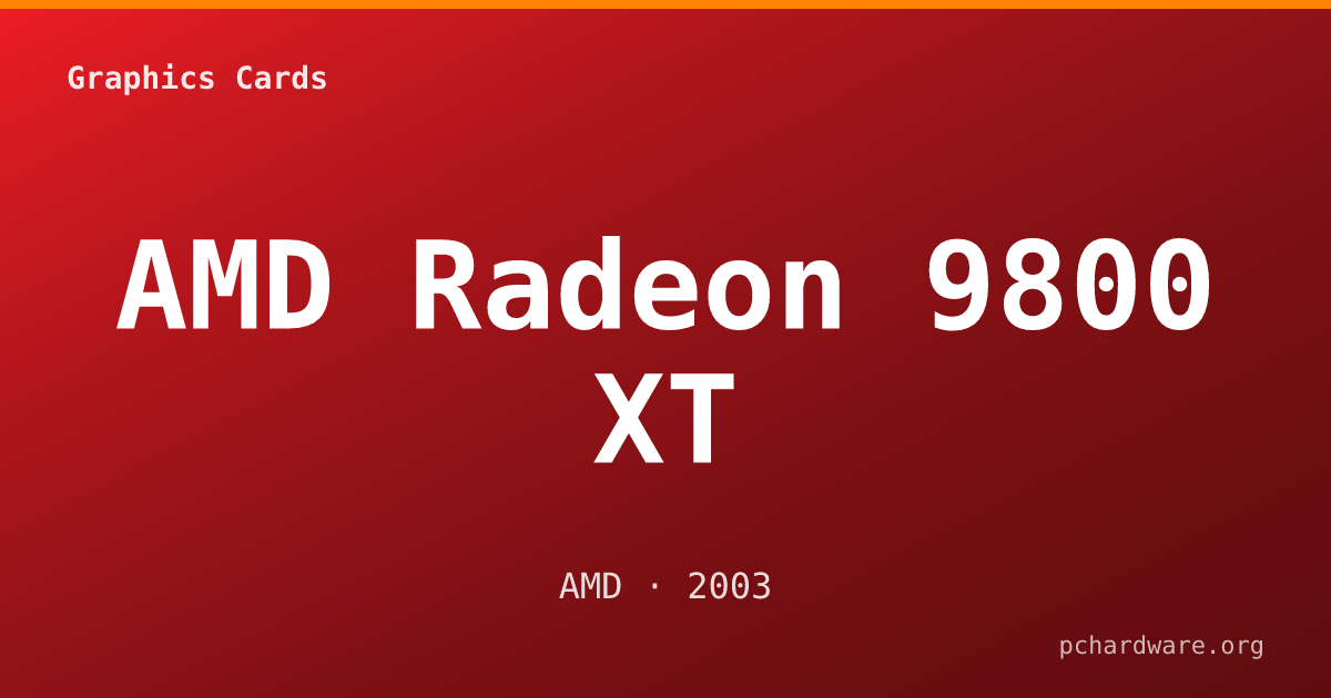 AMD Radeon 9800 XT card