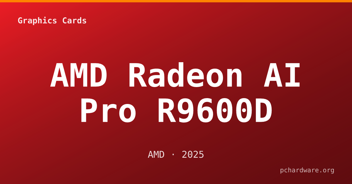 AMD Radeon AI Pro R9600D card