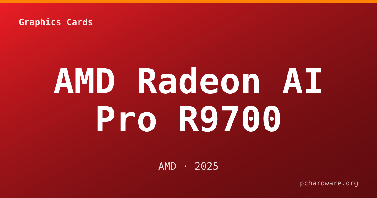 AMD Radeon AI Pro R9700 card