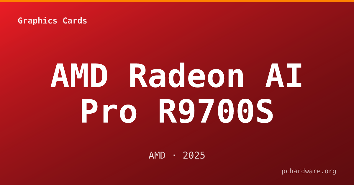 AMD Radeon AI Pro R9700S card