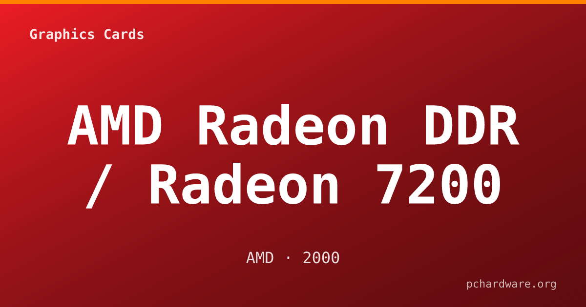 AMD Radeon DDR / Radeon 7200 card