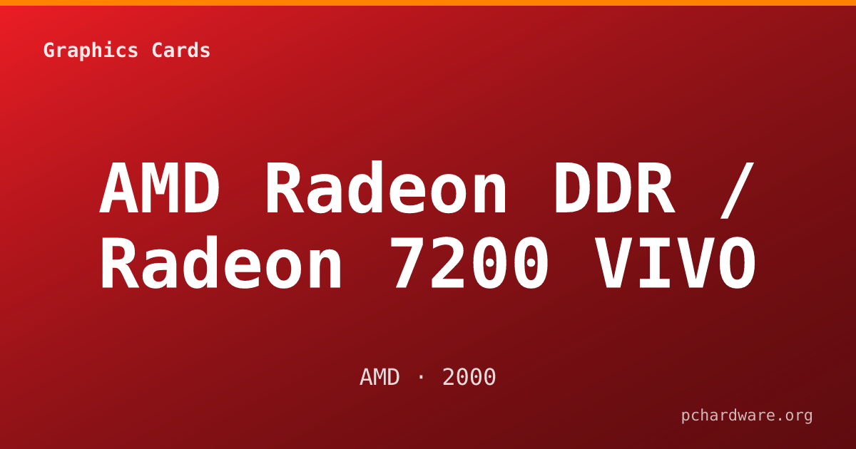 AMD Radeon DDR / Radeon 7200 VIVO card