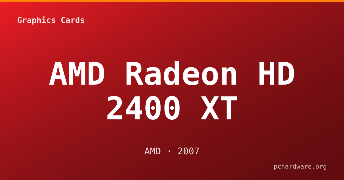 AMD Radeon HD 2400 XT card