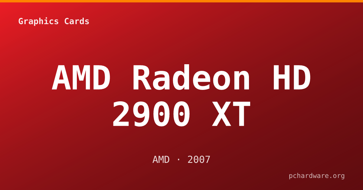 AMD Radeon HD 2900 XT card
