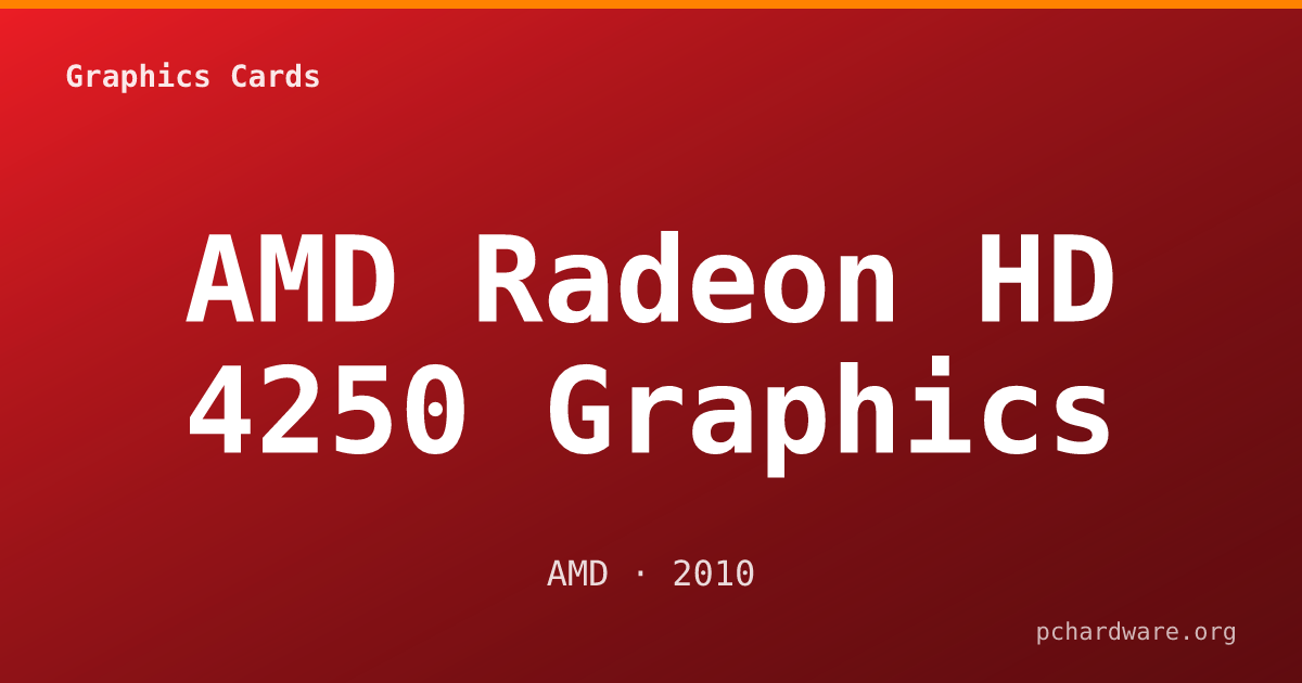 AMD Radeon HD 4250 Graphics card