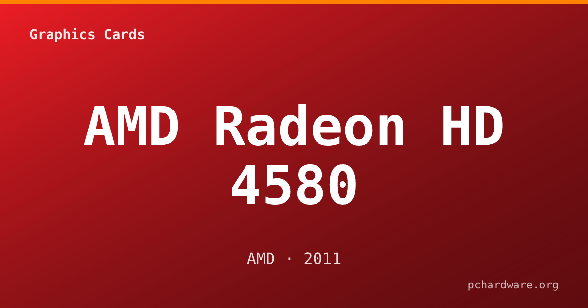 AMD Radeon HD 4580 card