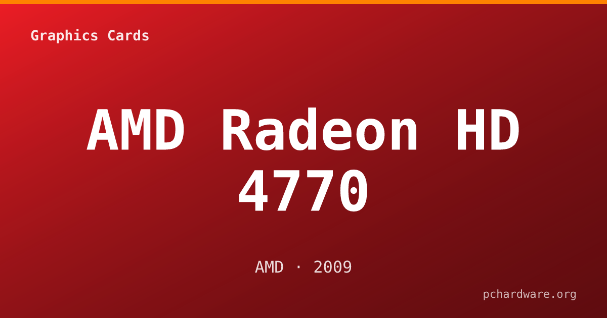 AMD Radeon HD 4770 card