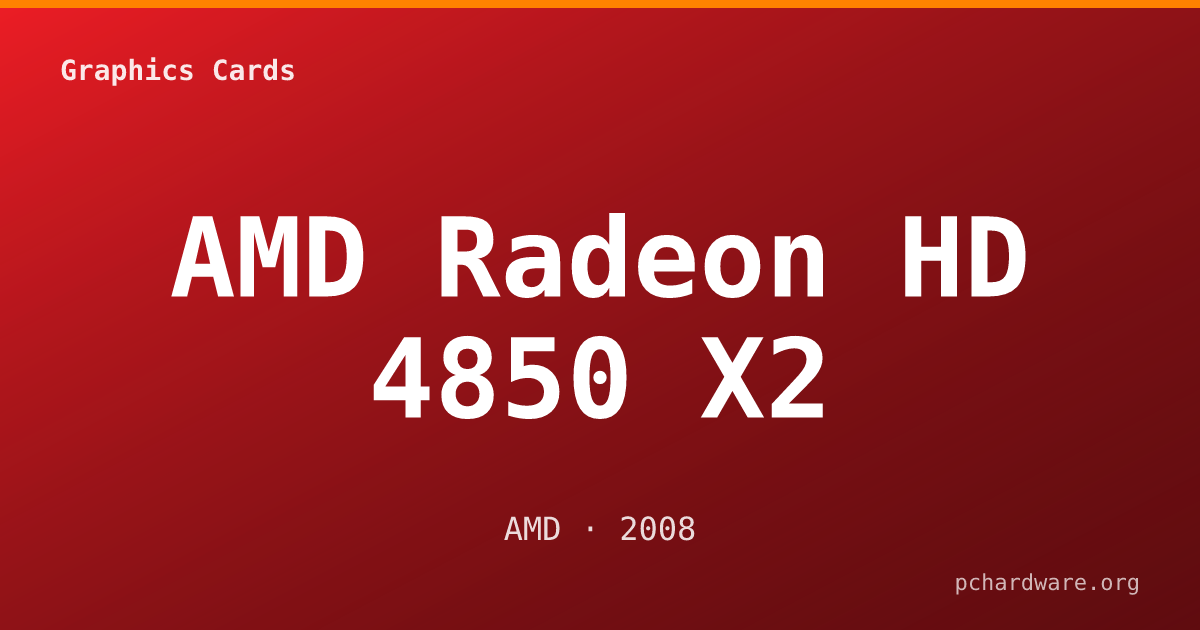AMD Radeon HD 4850 X2 card