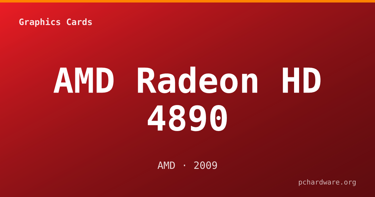 AMD Radeon HD 4890 card