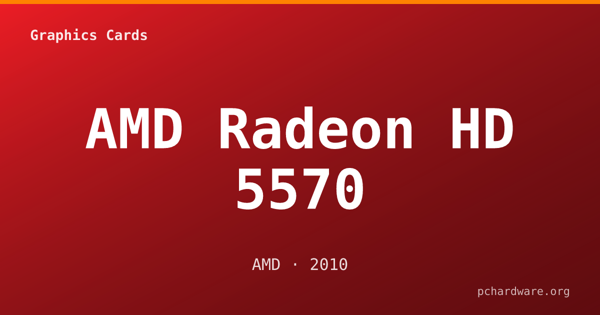 AMD Radeon HD 5570 card