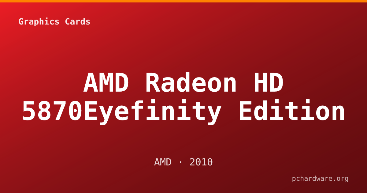 AMD Radeon HD 5870Eyefinity Edition card