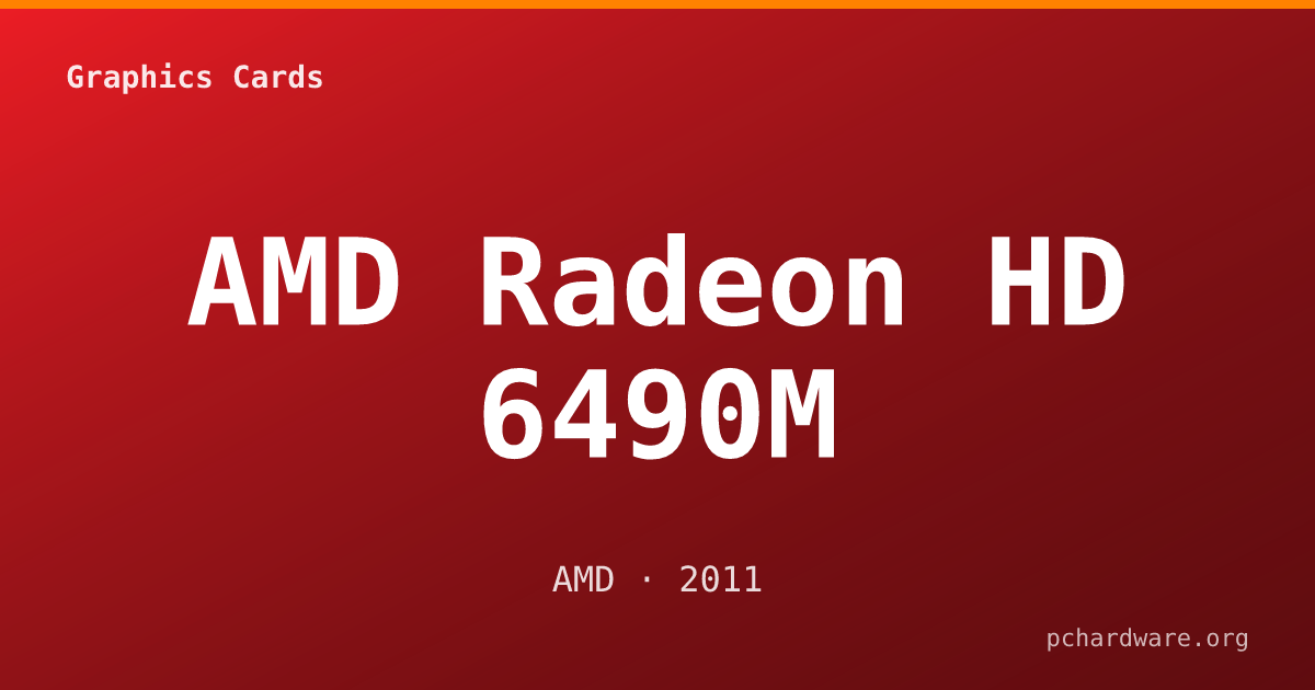 AMD Radeon HD 6490M card