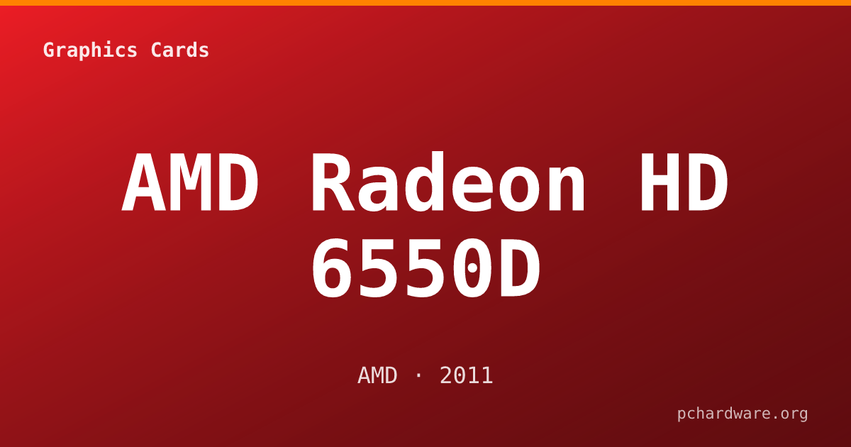 AMD Radeon HD 6550D card
