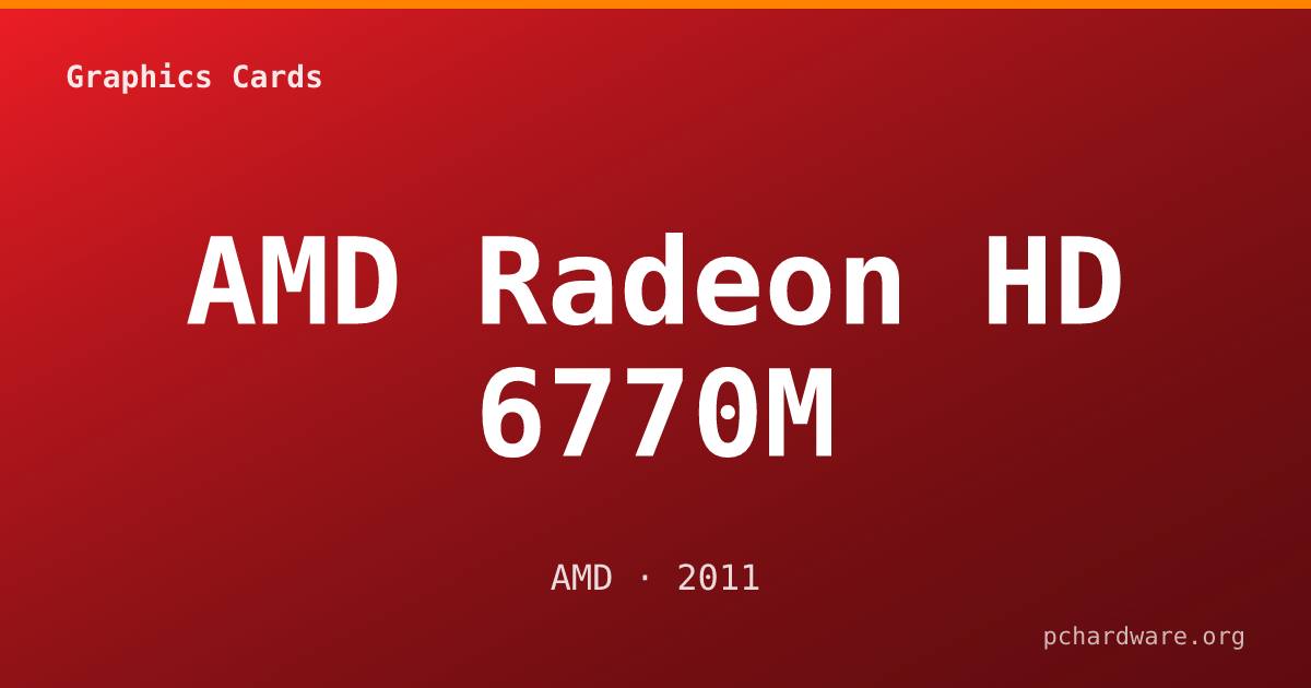 AMD Radeon HD 6770M card