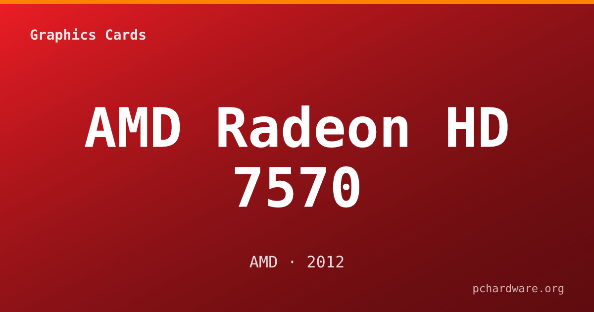 AMD Radeon HD 7570 card