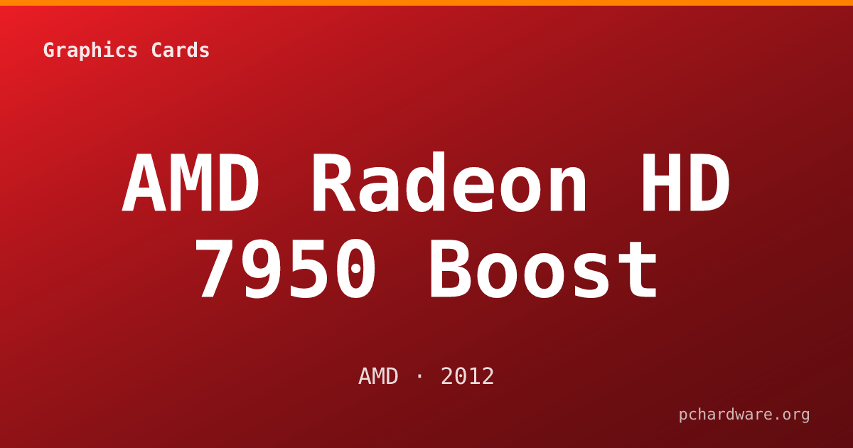 AMD Radeon HD 7950 Boost card