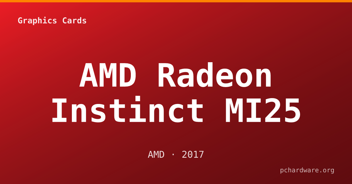 AMD Radeon Instinct MI25 card