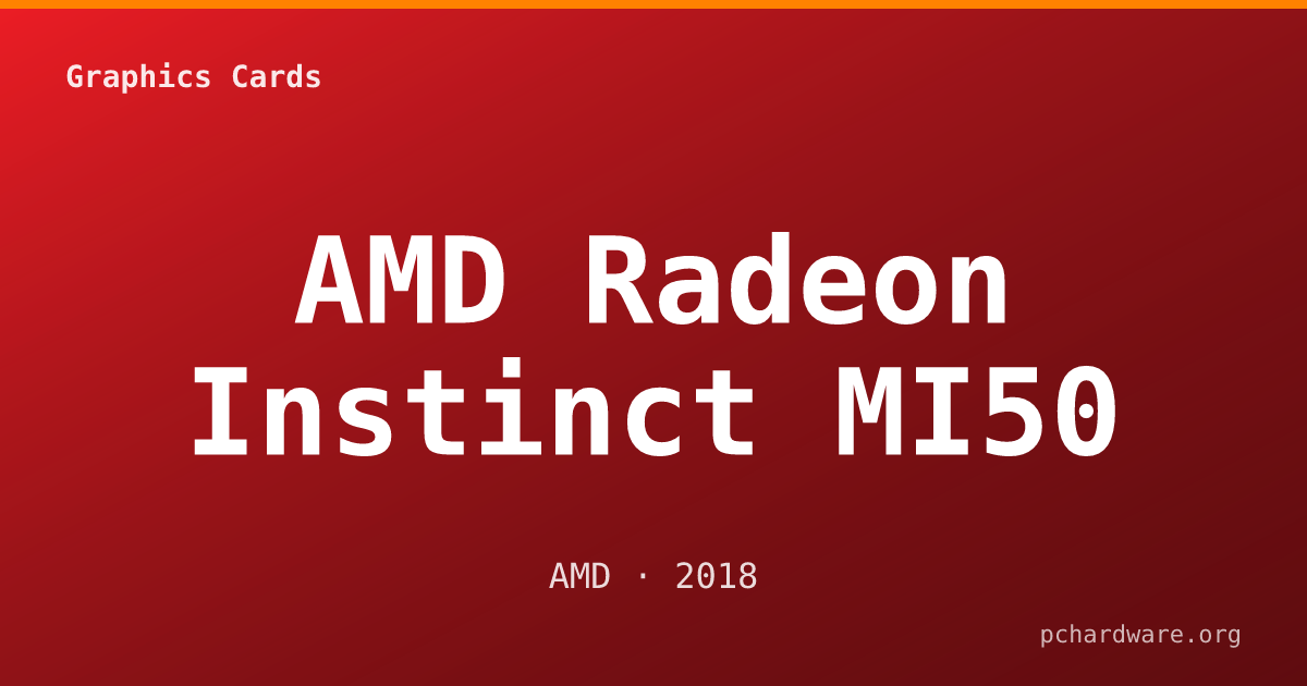 AMD Radeon Instinct MI50 card