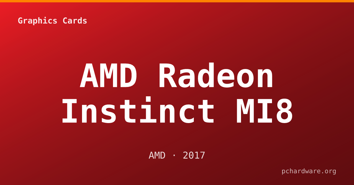 AMD Radeon Instinct MI8 card