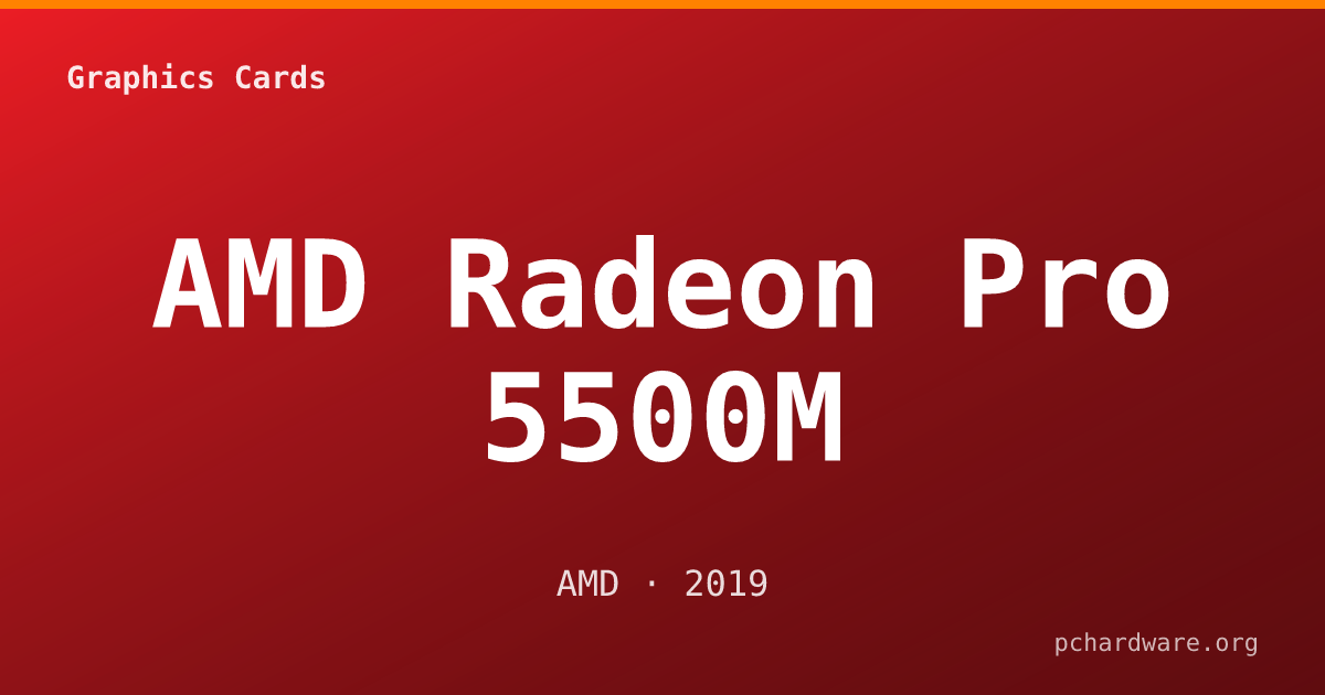 AMD Radeon Pro 5500M card