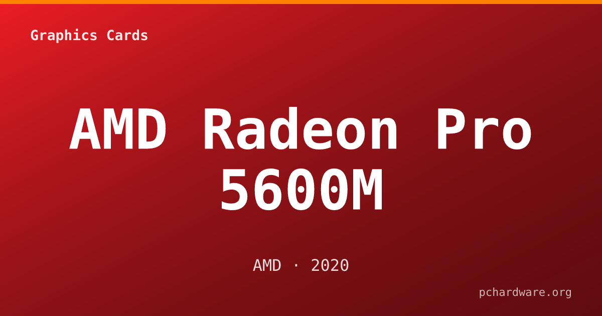 AMD Radeon Pro 5600M card