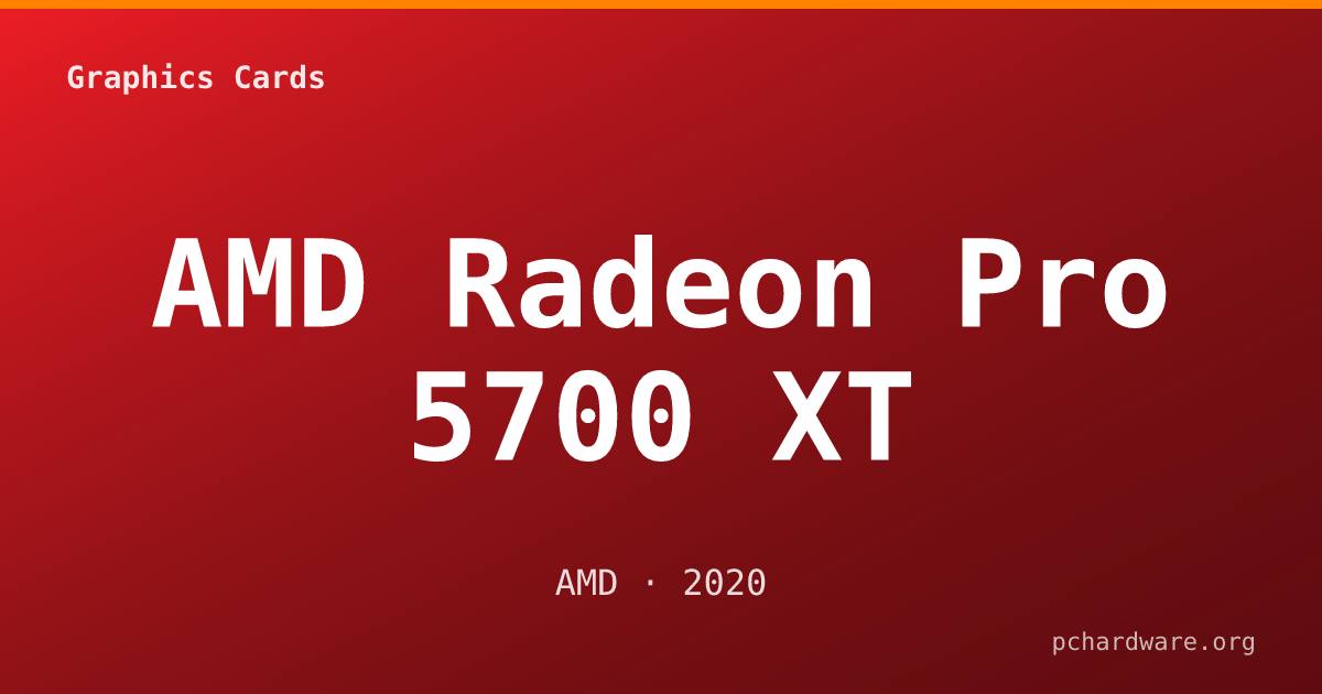 AMD Radeon Pro 5700 XT card