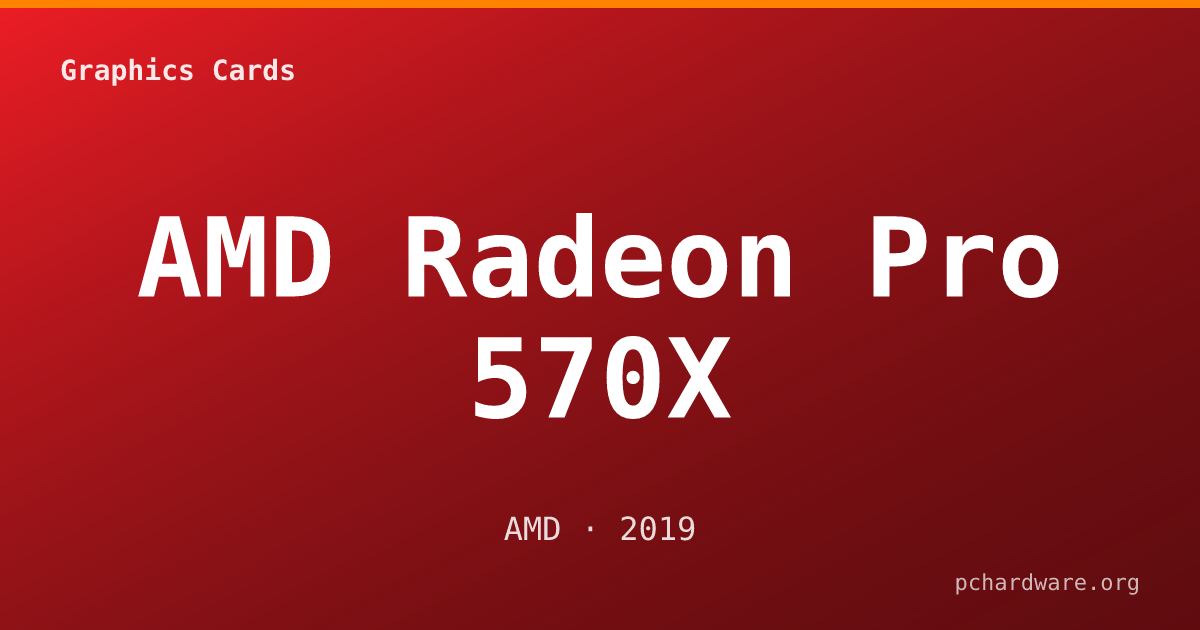 AMD Radeon Pro 570X card
