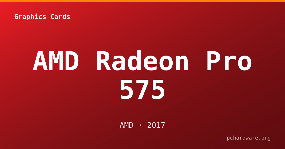 AMD Radeon Pro 575 card