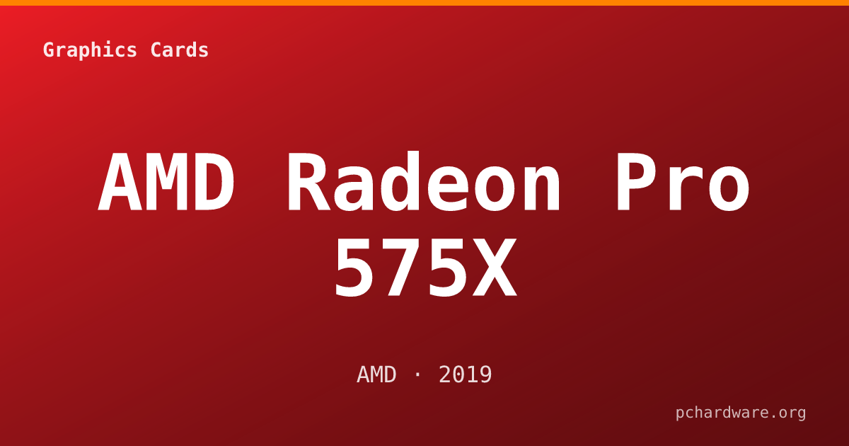 AMD Radeon Pro 575X card