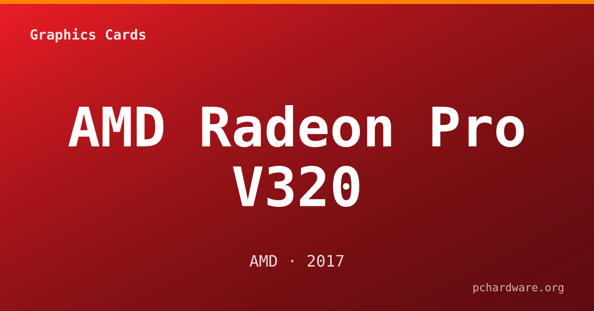 AMD Radeon Pro V320 card