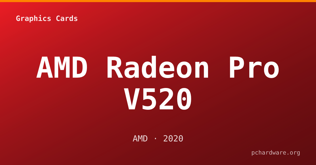 AMD Radeon Pro V520 card