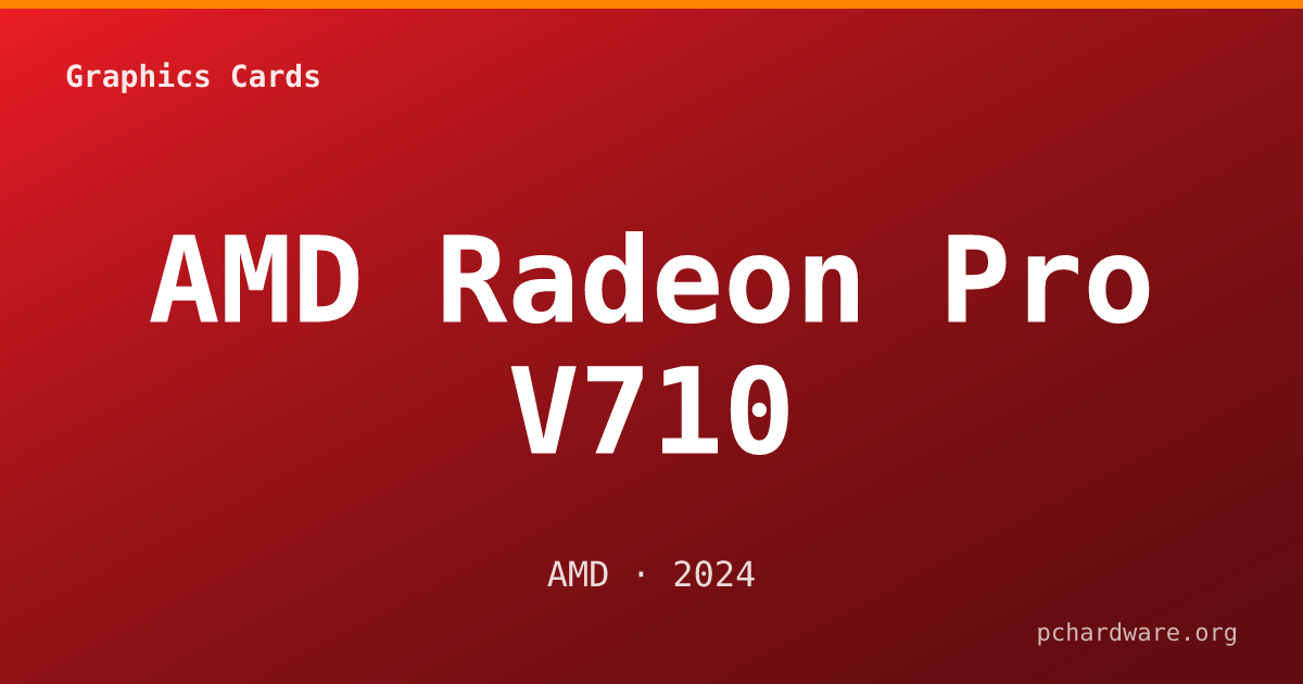 AMD Radeon Pro V710 card