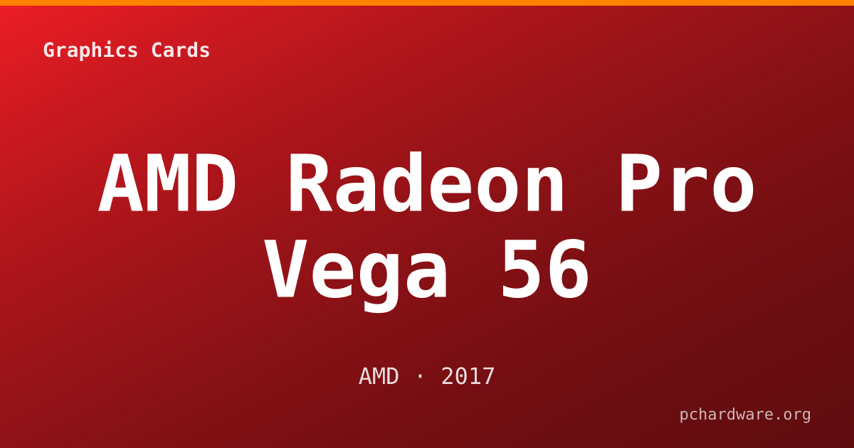 AMD Radeon Pro Vega 56 card