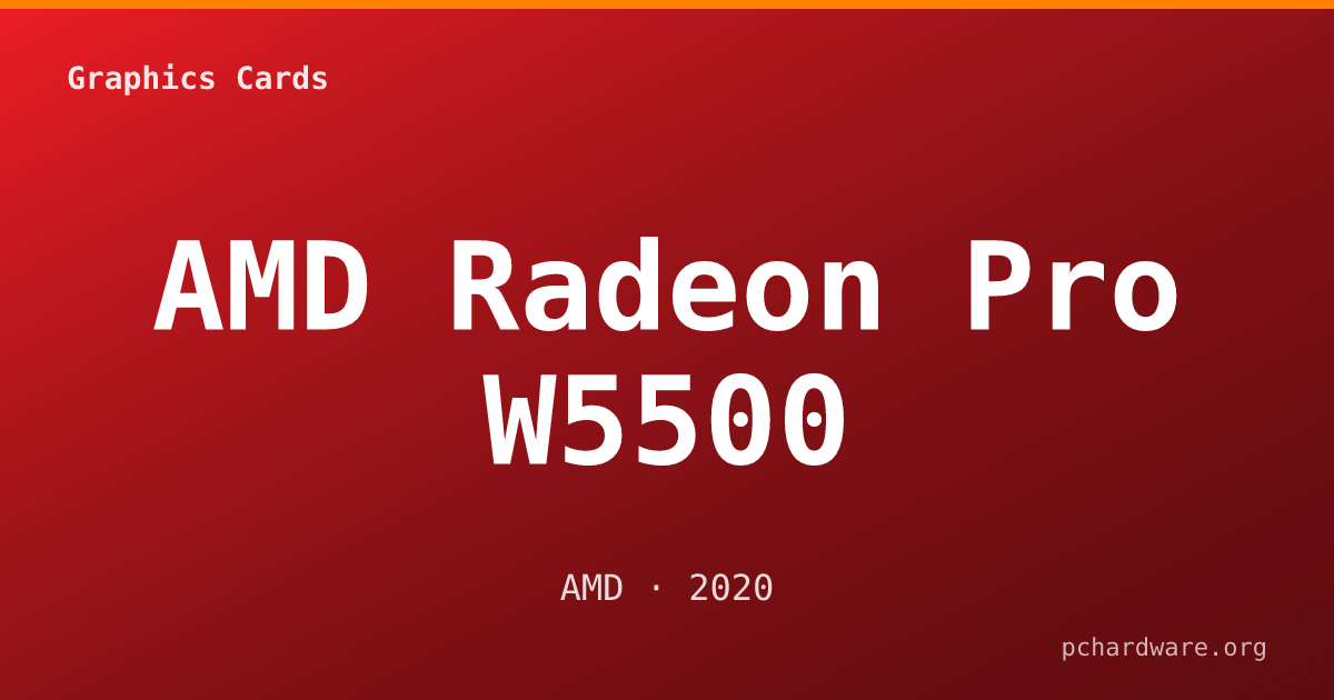 AMD Radeon Pro W5500 card